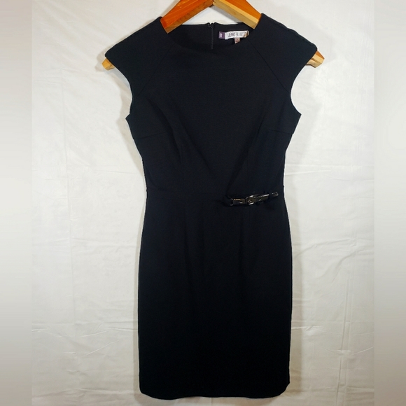 Jennifer Solid Belted Dress